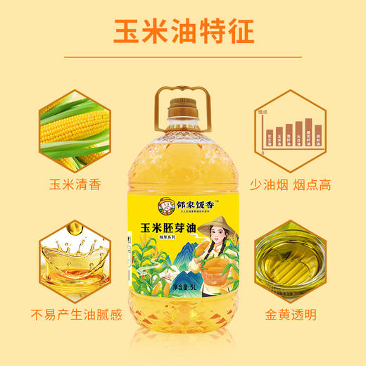 【邻家饭香】非转基因 物理压榨一级玉米胚芽油 精粹系列 5L/桶 YF156 商品图4