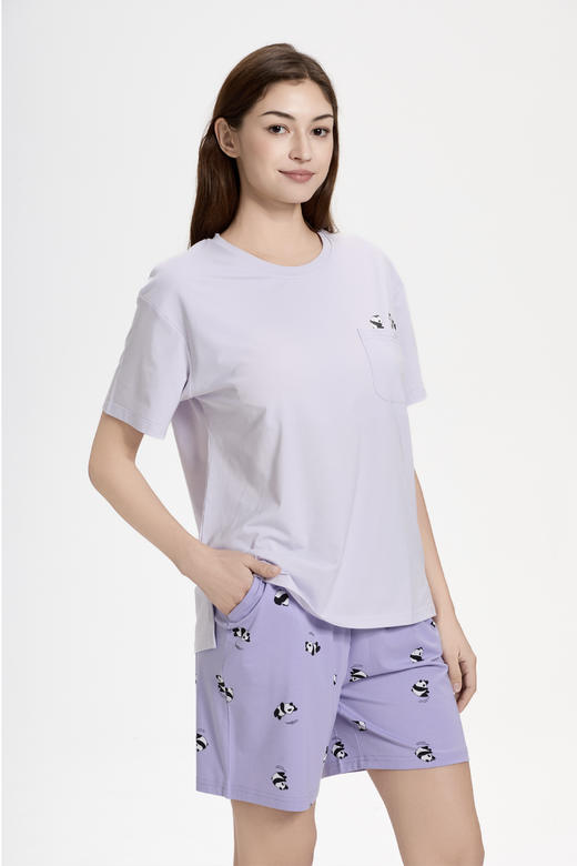 连绵·熊猫莫代尔家居服 男/女款（胸垫款） 商品图7