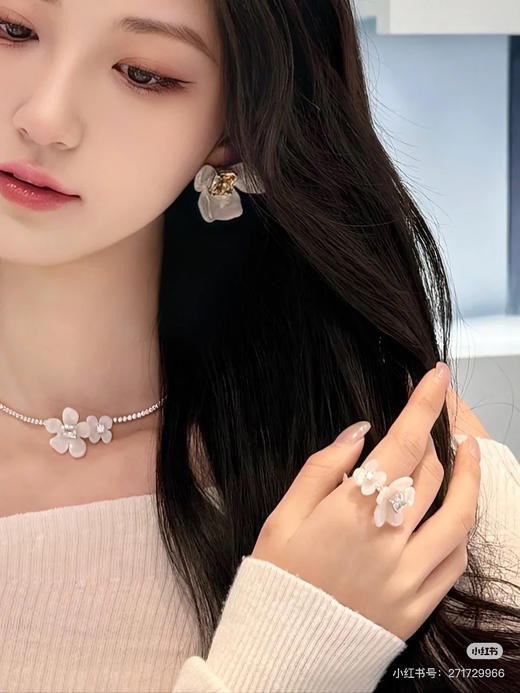 新年折扣 2504506   小苍兰戒指 银 商品图4