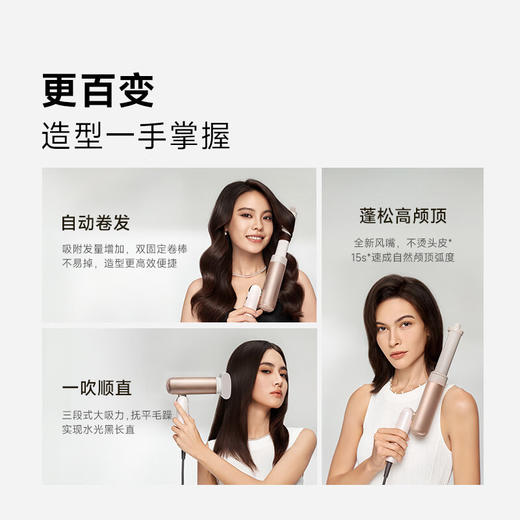 追觅P10_Pro便携折叠迷你高速口袋造型师吹风机负离子护发速干发节日礼物_澳白玫瑰AHD52【新】 商品图2