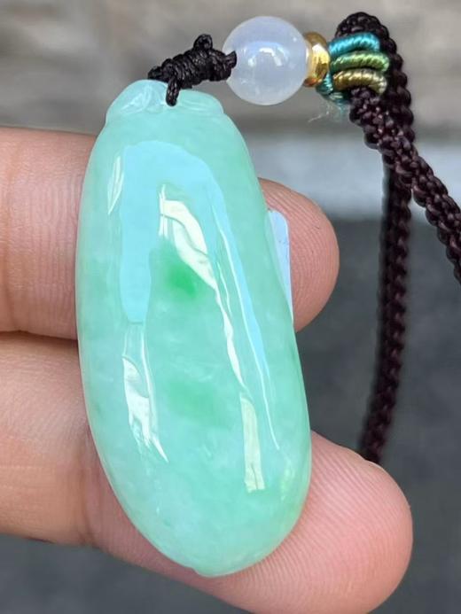 【云意轩翡翠】编号：6610 糯冰绿底翡翠福瓜  天然翡翠 附证书 商品图0