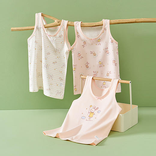 女童小背心儿童宝宝内穿纯棉a类棉软吊带内衣发育期中小童大背心HLY 商品图6
