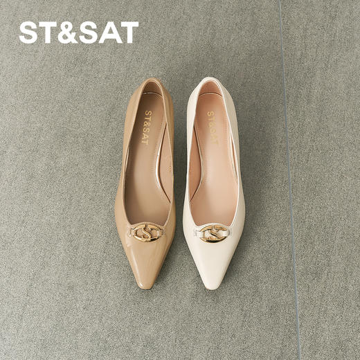 星期六气质通勤百搭细跟单鞋SSD1111160 商品图6