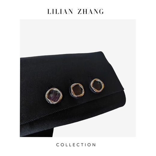 C - “私享定制”—优雅矜贵—Lady必备丝绒拼接修身西装外套2405031V 商品图3