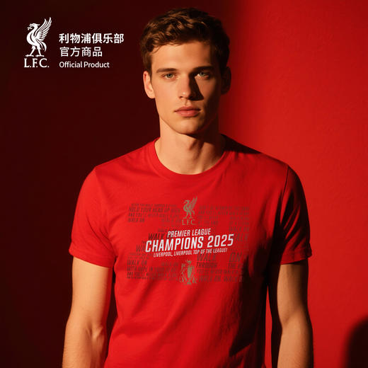 【官网同款】利物浦俱乐部 | 2025冠军红色T恤春夏男女款短袖舒适透气 商品图3