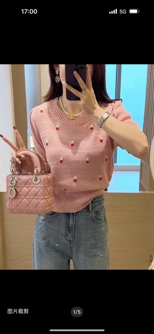 刺绣珠片短袖 商品图1