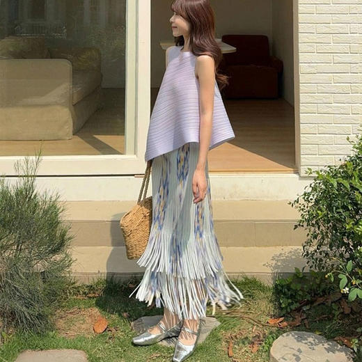 【LAPALMA 夏日碎花定染三宅套装】大气简约的莫兰迪色系，真的把清冷和高级发挥到了级致 商品图4