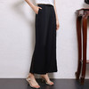 玳莎真丝阔腿裤宽松女2025年夏季新款松紧腰显瘦垂感休闲直筒裤 FB36310 商品缩略图1