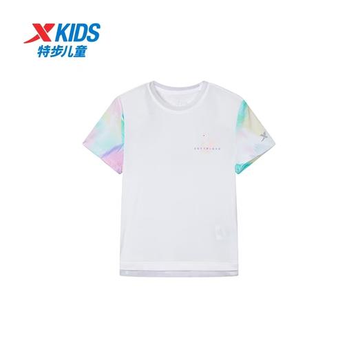 特步儿童女小童短袖针织衫释冰科技676224013112 商品图2