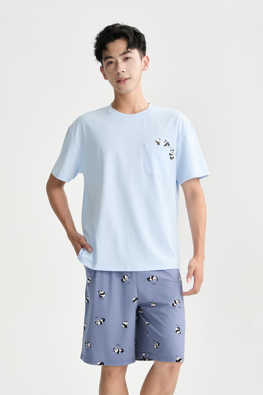 连绵·熊猫莫代尔家居服 男/女款（胸垫款） 商品图2