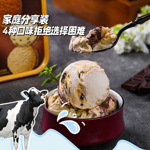 【赠1L香草奶砖/24支蛋筒】新西兰原装进口玛琪摩尔渴望4合1/家庭4合1口味鲜奶冰淇淋 2L/盒 商品图2