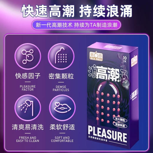 第六感 避孕套大颗粒螺纹情趣超薄安全套狼牙带刺套套成人用品情趣用品 【高潮囤货】浪高潮涌20只装 商品图2