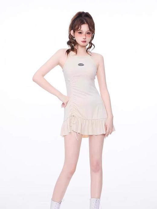 【YOOE】新款2025连体【两件套吊带泳衣 】女式学生运动美式保守遮肉显瘦 度假海边速干游泳装 抽绳设计款泳装 商品图3