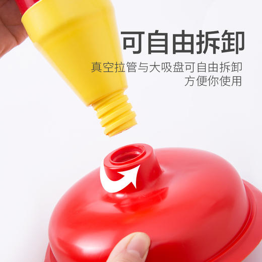 【告别堵塞❗️家用管道疏通器】储气量大，简单操作，快速疏通厕所下水道！马桶吸盘真空吸泵马桶搋子抽子 商品图3