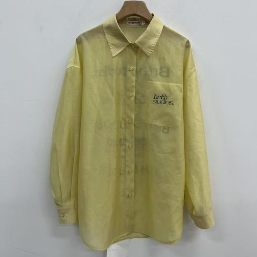 N前后印图案长袖衬衫（黄）夏季 152060060321 商品图4