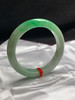 612784，53圈口，细糯飘绿正圈平安镯，细糯有水，淡底色飘阳绿，窄条 商品缩略图1