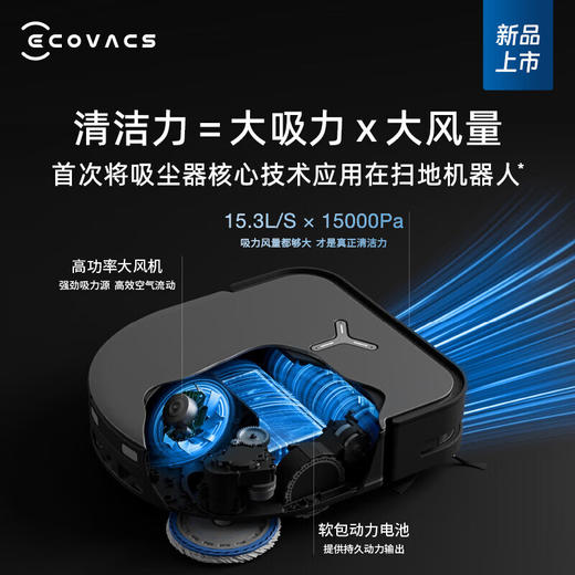 科沃斯（ECOVACS）扫地机器人X5PRO_ULTRA自动上下水扫拖洗烘一体全自动清洗集尘吸擦地毛发零缠绕灵动恒贴边DDX29_X5Pro_ULTRA_AI-水箱版【咨询领券】【新】 商品图2