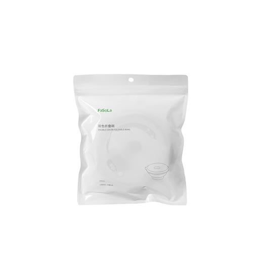 FaSoLa双色可折叠碗便携式硅胶碗微波炉加热便当收缩带盖圆形碗 商品图8