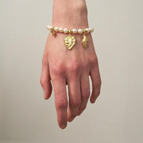 lost in echo2025夏季新款复古心形度假珍珠挂坠轻奢手链手串女