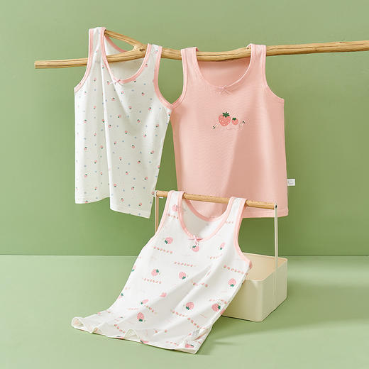 女童小背心儿童宝宝内穿纯棉a类棉软吊带内衣发育期中小童大背心HLY 商品图5