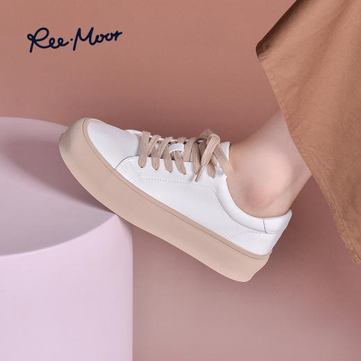 REEMOOR睿慕简约小白鞋休闲时尚软底百搭休闲运动鞋 商品图5