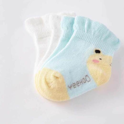 英氏婴儿袜子2双装松口袜四季短袜 YIWAJ11028A01 YIWAJ11029A01 商品图1