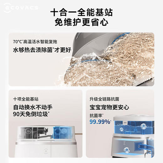 科沃斯经典款T30_PRO扫地机器人扫拖一体自动清洗全自动洗地机智能家用自动上下水【】_T30__PRO皓月银水箱版【新】 商品图6