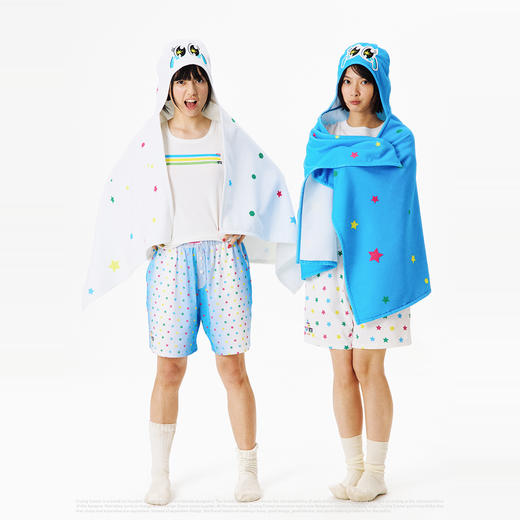 CryingCenter 哭喊3C蛇年系列连帽彩星速干可穿式居家浴巾毛巾 商品图0