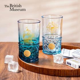 大英博物馆 大航海系列 盖亚·安德森猫系列 渐变浮雕铭牌玻璃杯