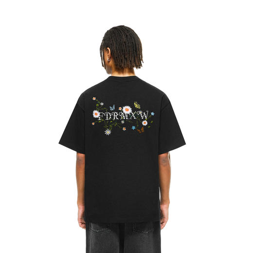 FDR官方店 光变花朵刺绣短袖t恤男女夏季美式潮牌情侣装宽松上衣 商品图0