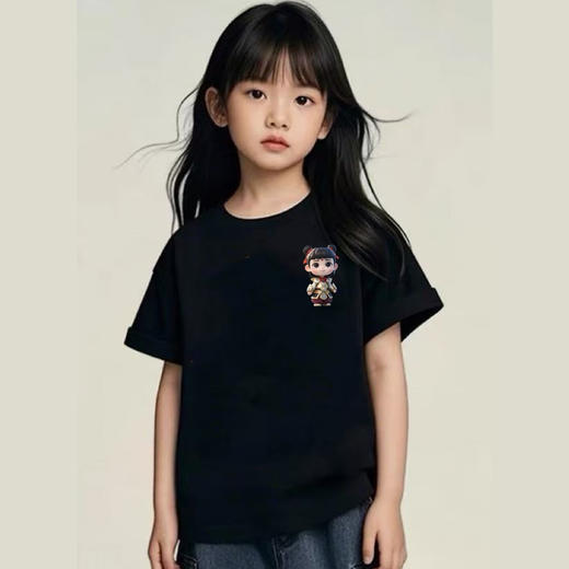 19.9清仓 【100%棉】男童女童 （侧标-哪吒）哪吒印花T短袖2025-喜出 商品图5