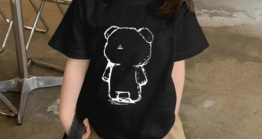 19.9清仓 【100%棉】男童女童 （大白熊-大图）印花T短袖2025-喜出 商品图2