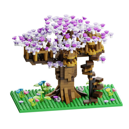 儿童微颗粒积木兼容乐高梦幻花林城堡积木高难度益智拼装玩具 商品图4