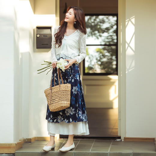 【林栖设计小店】（现货）【林栖推荐】小凉衫白色花边镂空优雅2025夏季新品披肩开衫外套女N1952468 商品图5