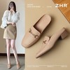 ZHR则则真皮法式衔扣穆勒拖鞋女2025新款复古优雅软底外穿包头拖 商品缩略图1