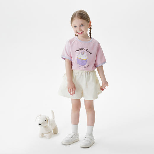 马克珍妮女童甜甜蛋糕短袖T恤 宝宝亲肤上衣2025年夏装新款550786 商品图2