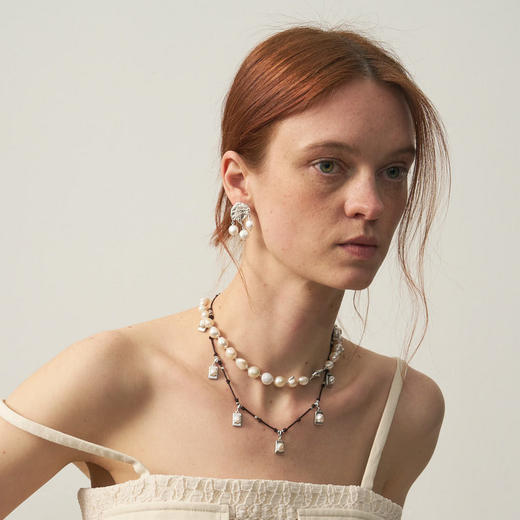 lost in echo2025夏新款度假复古高级925银耳针金币珍珠耳环耳坠 商品图3