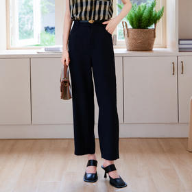 谜底休闲萝卜裤女士2025夏新款通勤百搭高腰宽松九分裤256MK6275