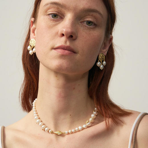 lost in echo2025夏季新款原创独特度假复古金币珍珠项链锁骨链女 商品图3