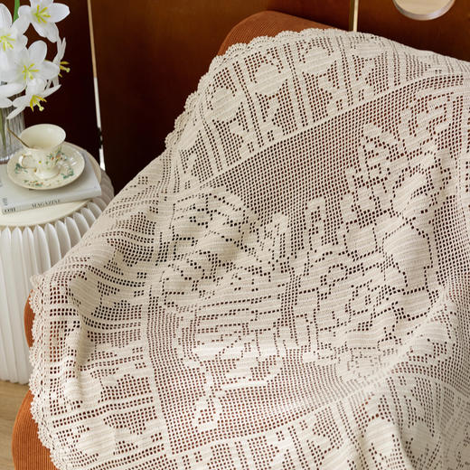 苏苏姐家蝶恋花蕾丝两用盖毯手工DIY钩针毛线团自制材料包 商品图2