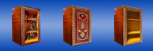 实木雕花三密成就宝箱实木佛龕柜门可遮挡内部法宝私密性较好高度100cm宽度68cm厚度40cm 商品图4