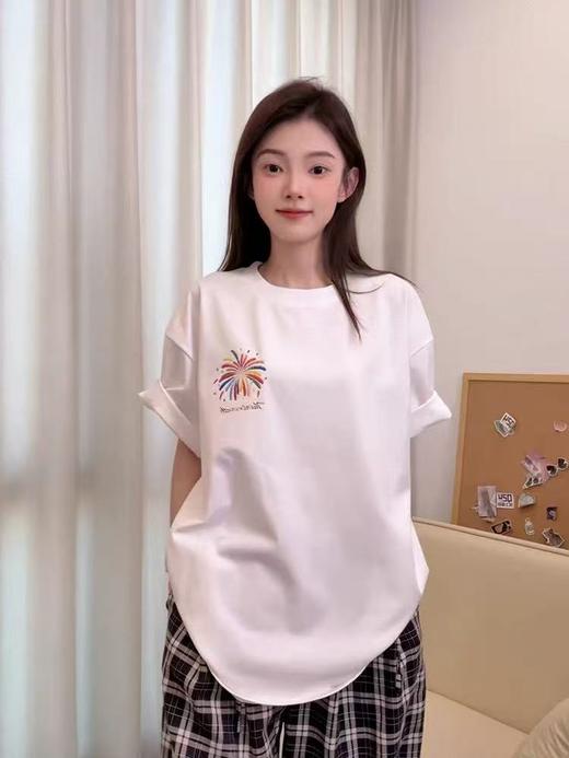 工厂直促价【100%棉】情侣（烟花-侧标）柯式印花短袖T恤-喜出 商品图6