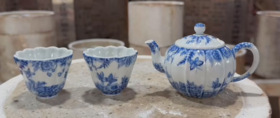 花棱万花壶杯套组