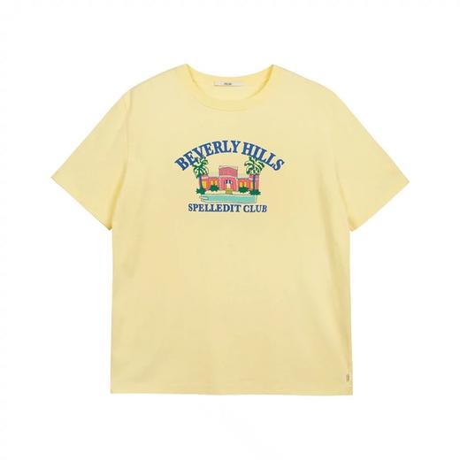 SPELLEDIT2025春季新款比弗利山庄T恤宽松休闲时尚印花短袖上衣女 商品图7