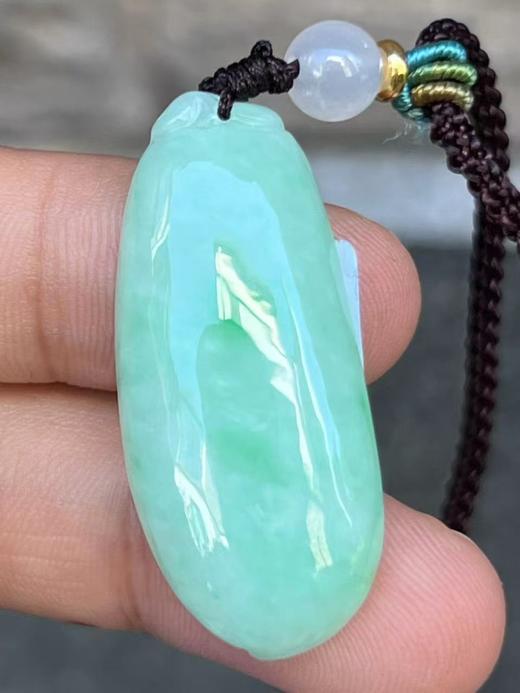 【云意轩翡翠】编号：6610 糯冰绿底翡翠福瓜  天然翡翠 附证书 商品图1