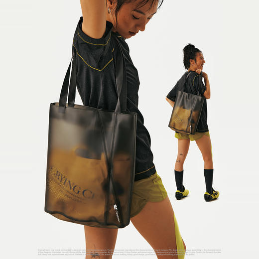 CryingCenter 环保可降解tpu材料半透冲孔拼接星星托特包哭喊中心 商品图2