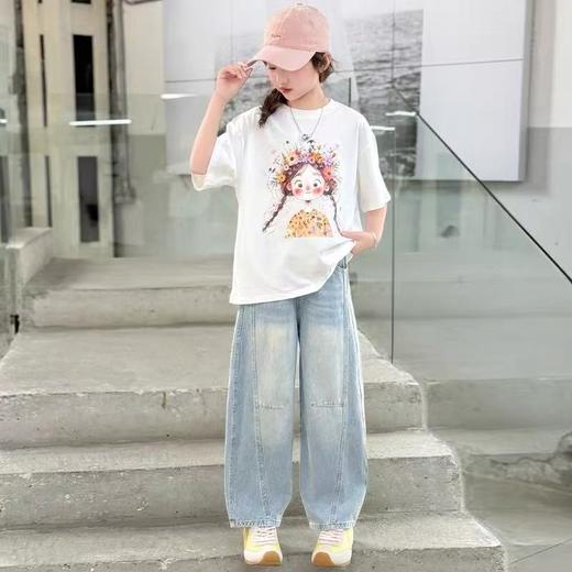 2件39.9元 【100%棉】男童女童 （大图-花冠女孩）印花T短袖2025-喜出 商品图0