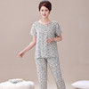 【中老年妈妈睡衣】春夏季新款 短袖长裤全人棉绸家居服套装 加特大码  商品缩略图12