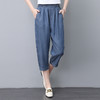 丁摩 天丝牛仔裤女新款夏季薄款裤子直筒冰丝小个子妈妈春秋九分裤5ZF-111 商品缩略图1