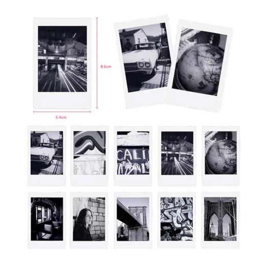 mini黑白3寸相纸1盒10张，多盒便宜，日期新鲜，现货速发，富士所有mini系列相机通用 商品图4